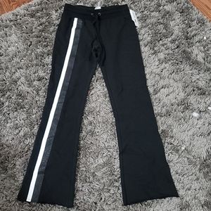 NWT David Lerner Flare Jogger w/ Glitter Stripe